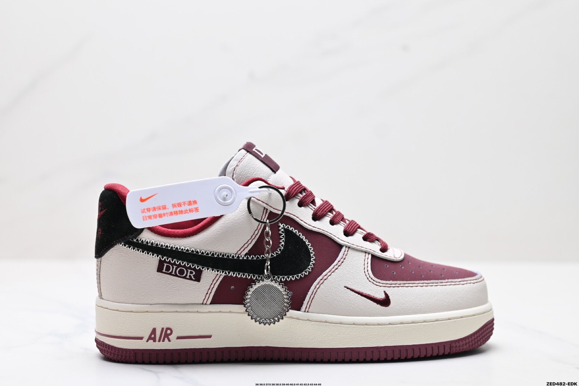 Nike Air Force 1 X Dior Maroonad [1:1] - Image 1